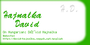 hajnalka david business card